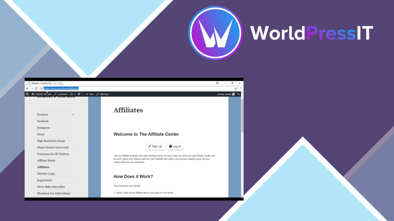 Affiliate Portal screenshot