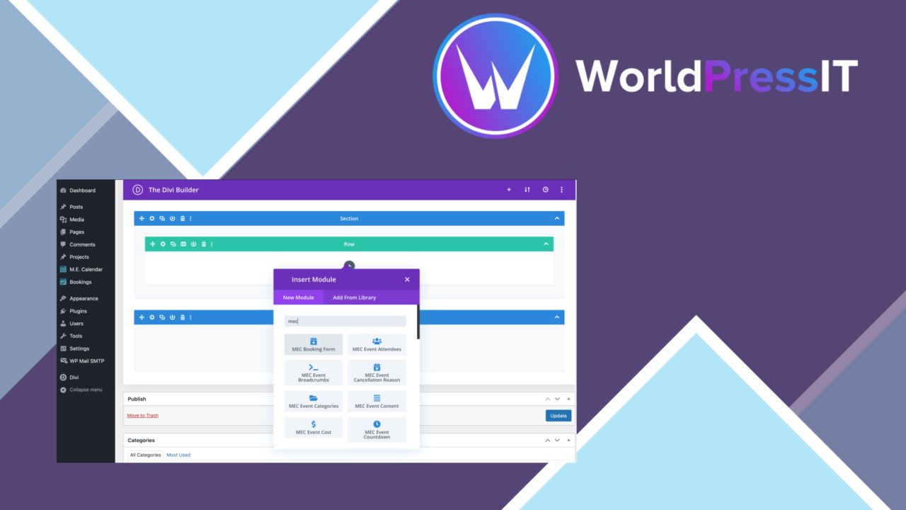 Divi Single Builder for MEC screenshot
