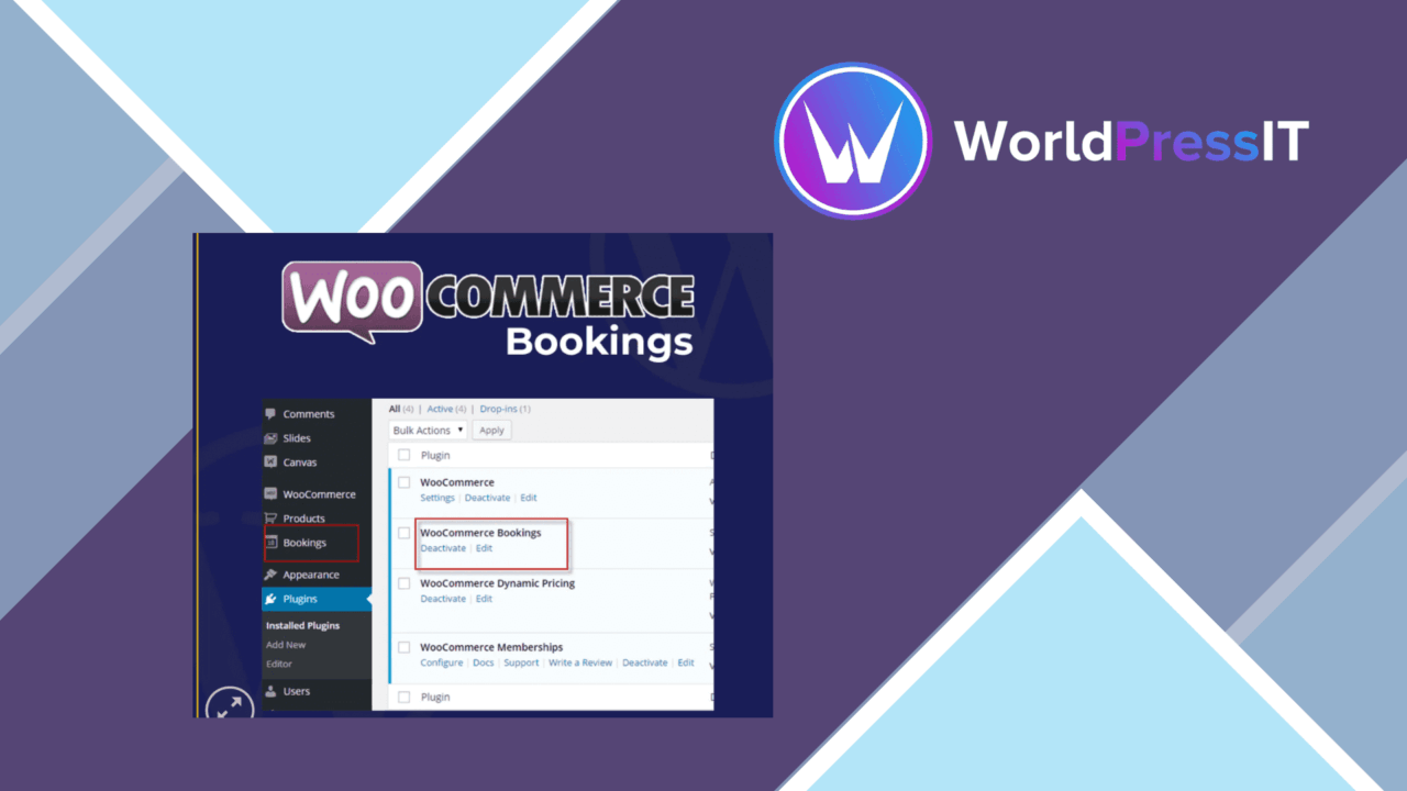 WooCommerce Bookings screenshot