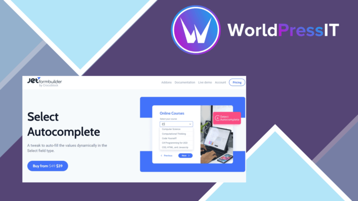 JetFormBuilder Select Autocomplete screenshot