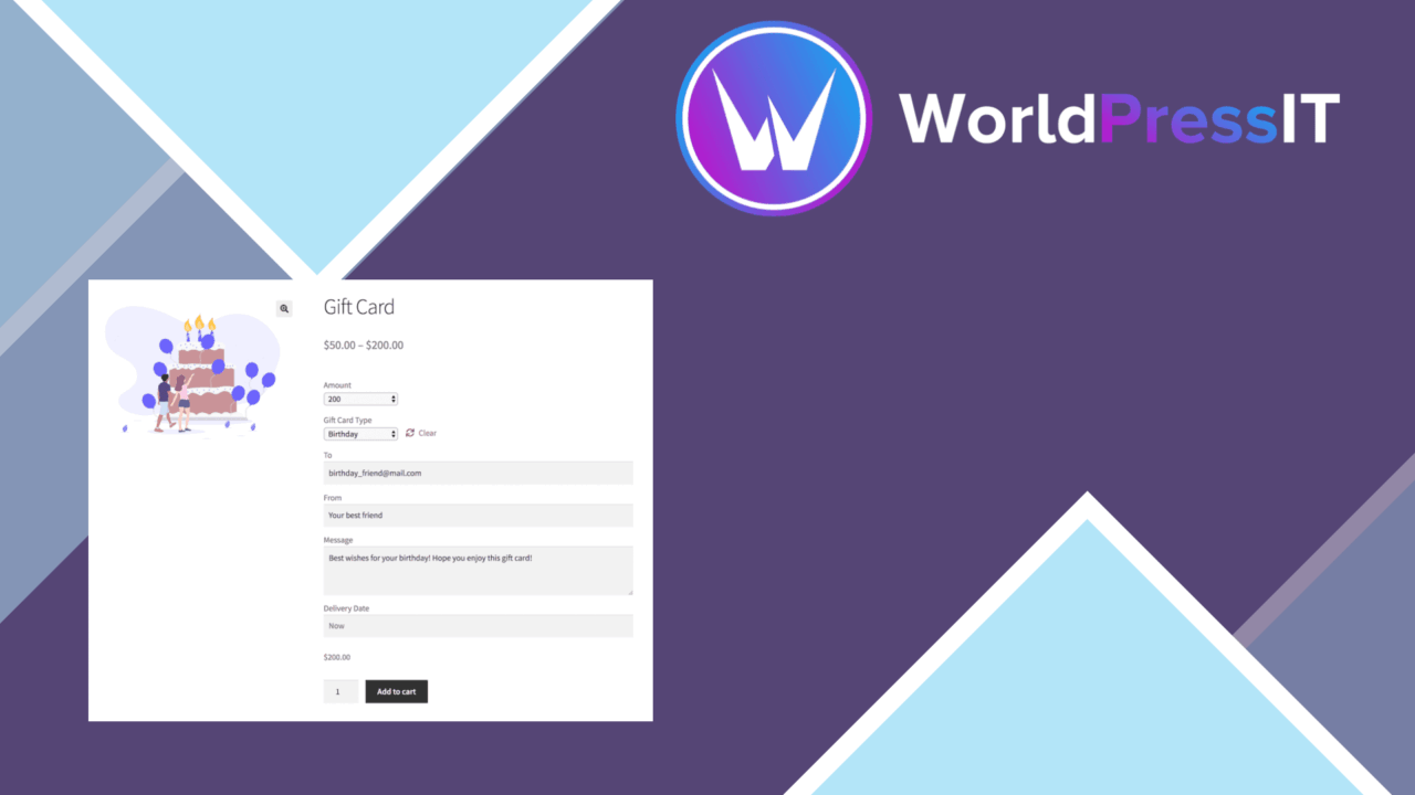 WooCommerce Gift Cards screenshot