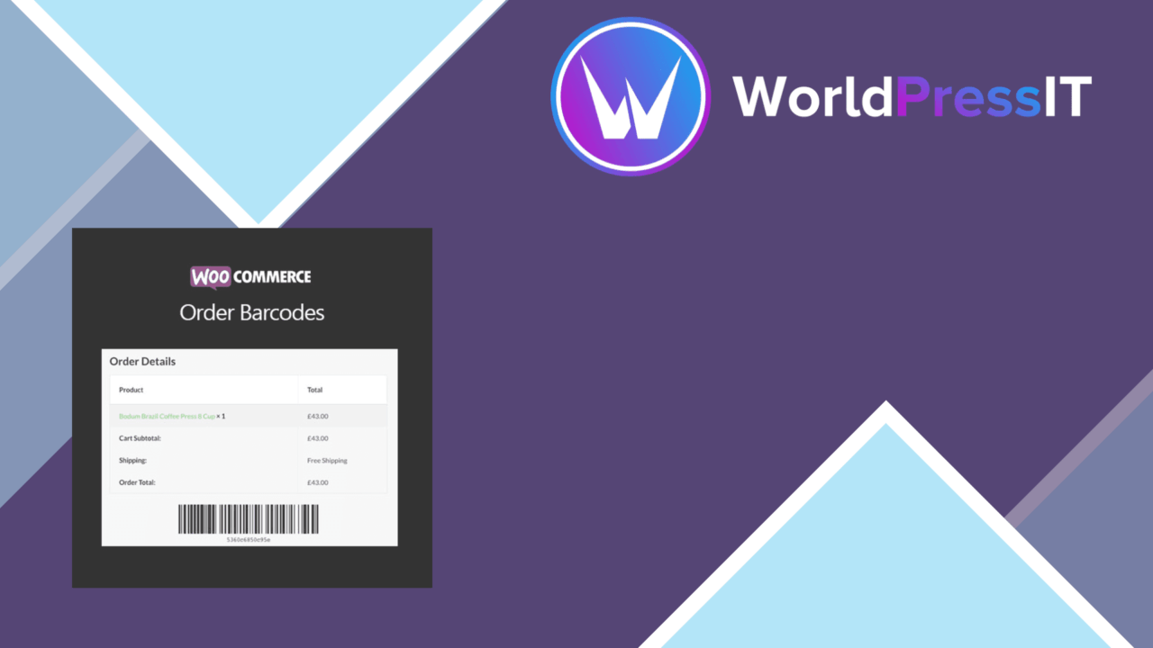 WooCommerce Order Barcodes screenshot