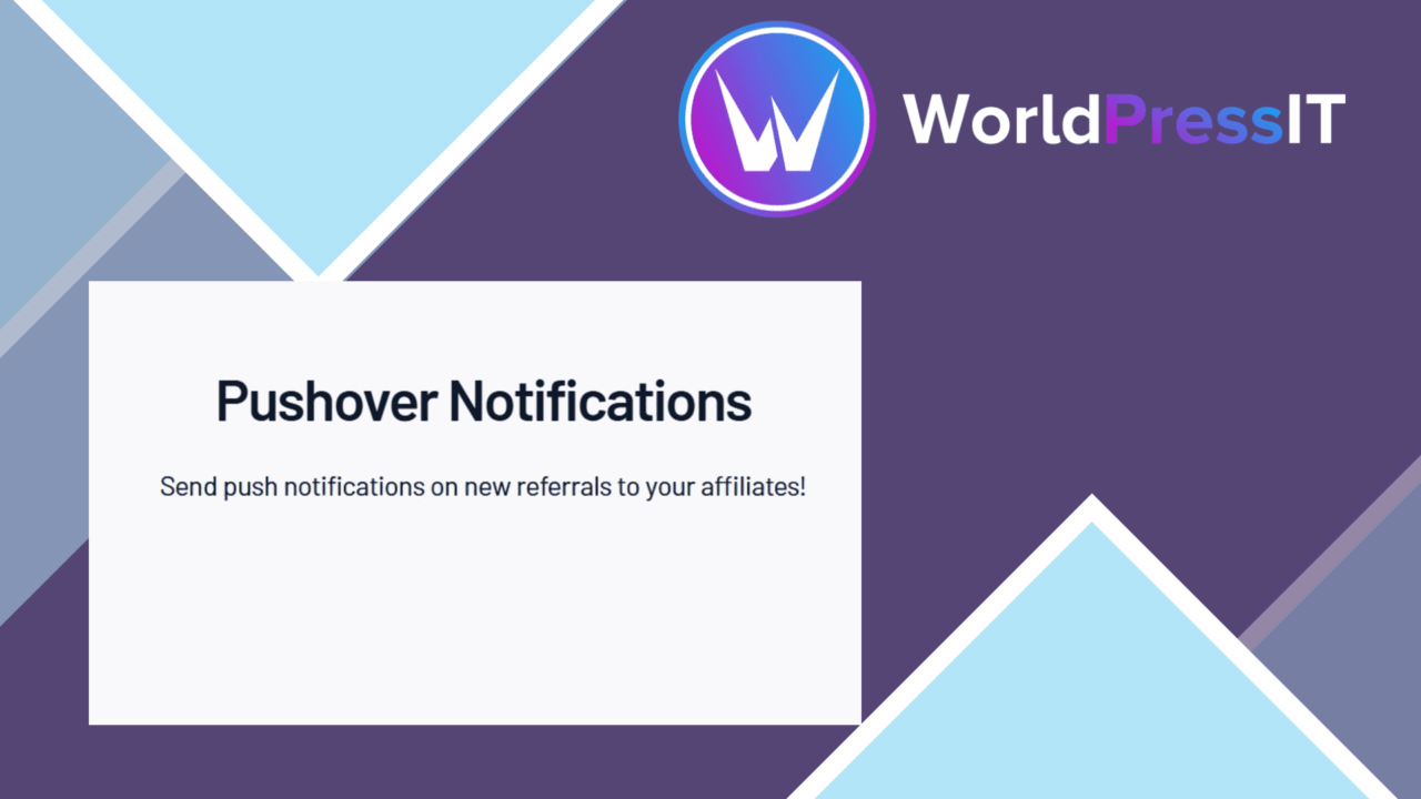 AffiliateWP Pushover Notifications screenshot