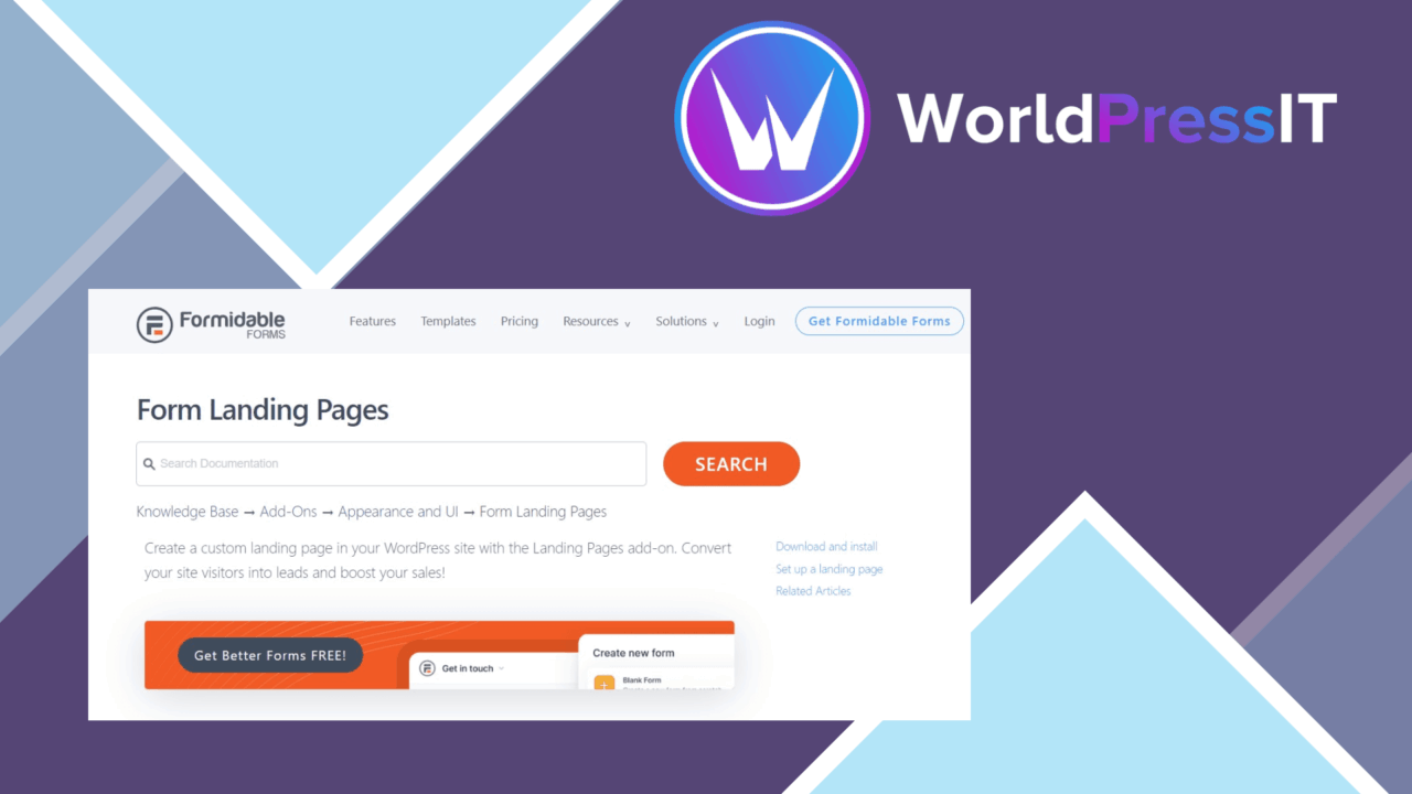 Formidable Landing Pages screenshot