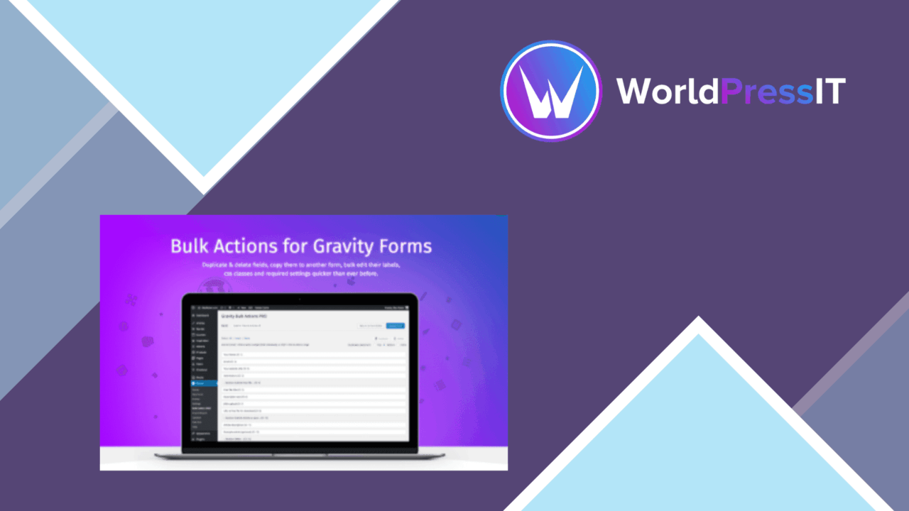 Jetsloth Gravity Forms Bulk Actions Pro screenshot