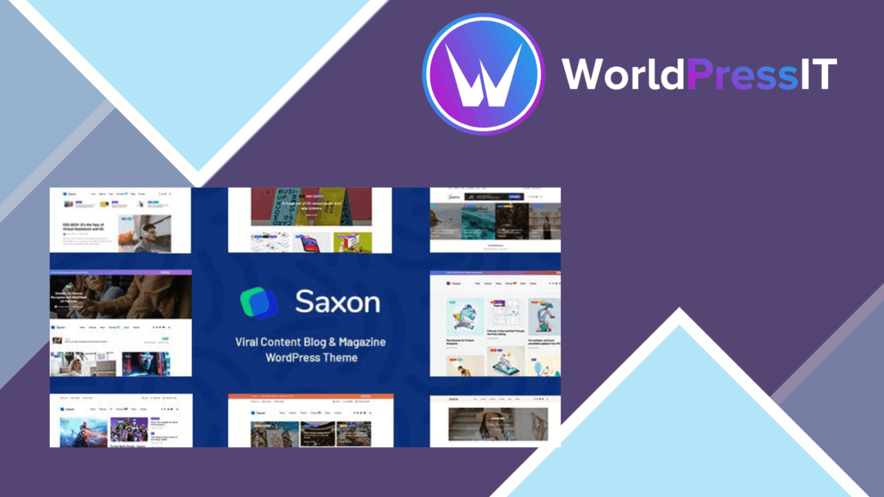 Saxon Viral Content Blog Magazine Theme screenshot