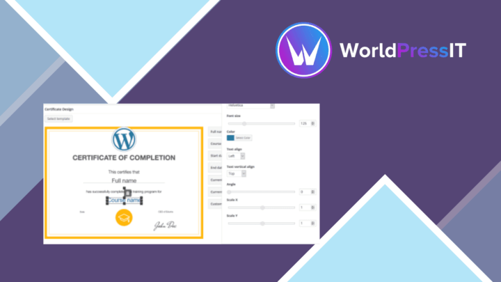 LearnPress Certificates Add-on screenshot