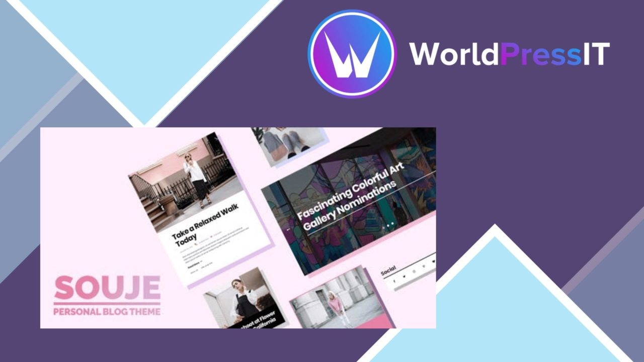Souje Personal WordPress Blog Theme screenshot