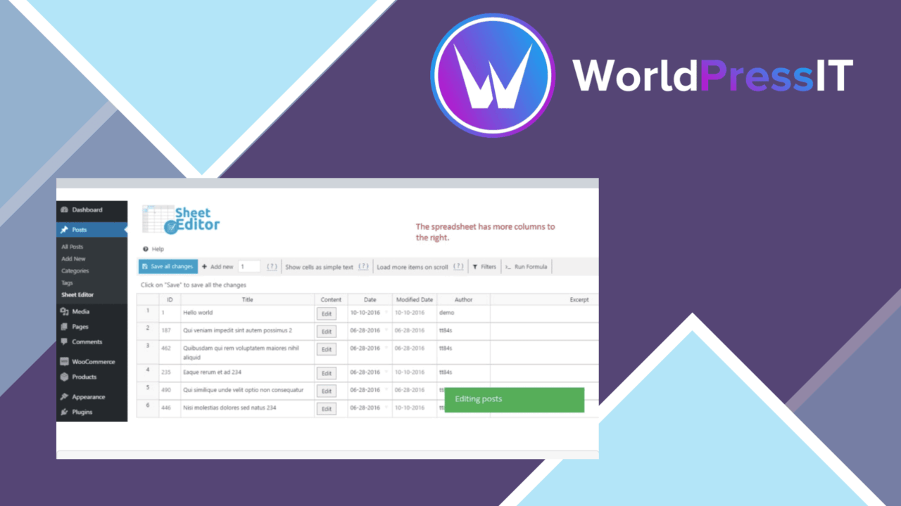 WP Sheet Editor – Taxonomy Terms Pro screenshot