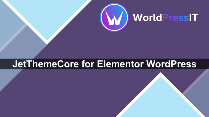JetThemeCore for Elementor WordPress screenshot